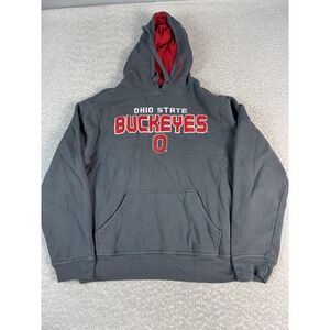 Ohio State Buckeyes Hoodie Sweatshirt Pullover Mens Medium Gray College Football